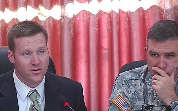 Provincial reconstruction team , 214th FB leaders address provincial council