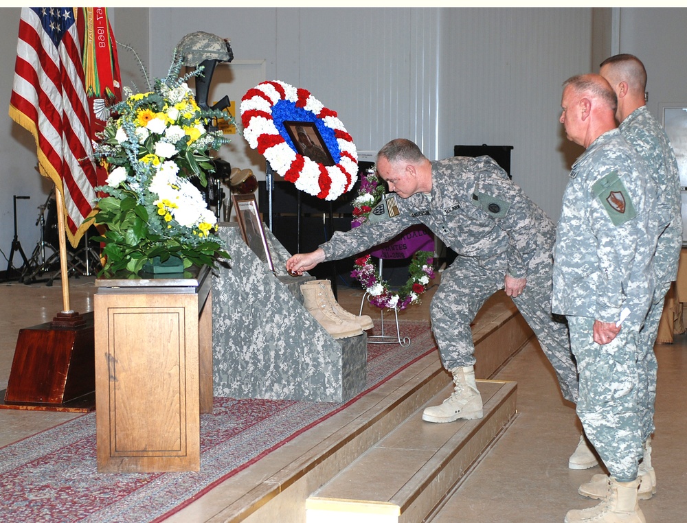 Soldiers Mourn One of Their Own