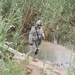 Wolfhounds patrol through Taji in sandstorm