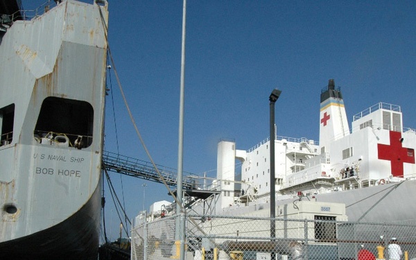 USNS Mercy departs from homeport of San Diego to begin a humanitarian mission