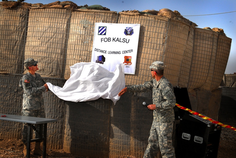 Kalsu Opens Distance Learning Center for Soldiers