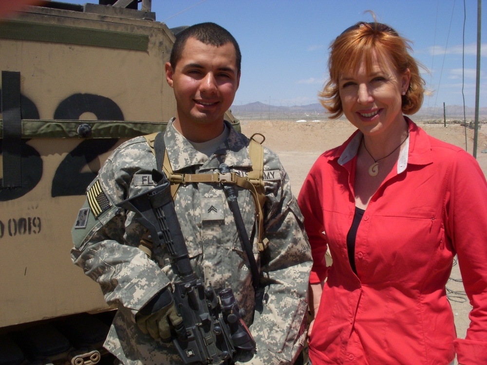 Dozier visits with medic who treated her Iraq