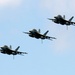 Super Hornets roar over the Theodore Roosevelt