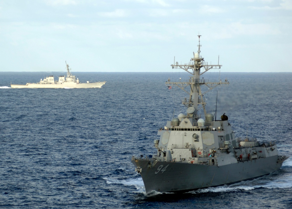 Destroyers line up for resupply