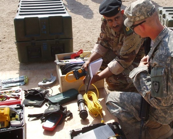 Victory starts with training; Soldiers from 769th Eng. Bn. train IA engineer partners