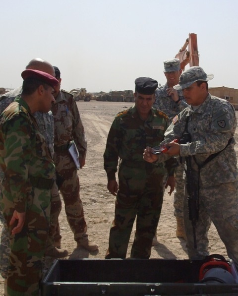 Victory starts with training; Soldiers from 769th Eng. Bn. train IA engineer partners