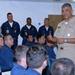 Master Chief Petty Officer of the Navy visits with Pearl Harbor Sailors.