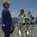 Sailors aboard the USS Fitzgerald practice "crash and smash" techniques