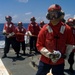 Sailors aboard the USS Fitzgerald practice "crash and smash" techniques