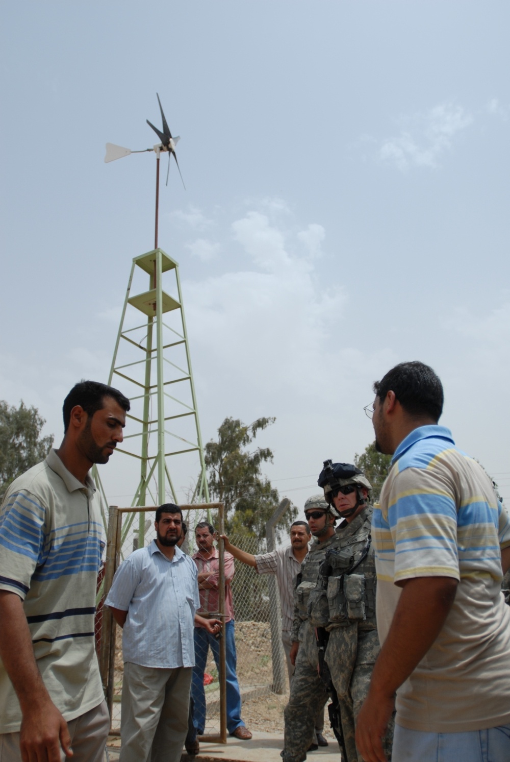 Soldiers visit windmills in al-Zatir and Hollandia