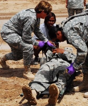 Medical Soldiers show readiness during mass casualty battle drill