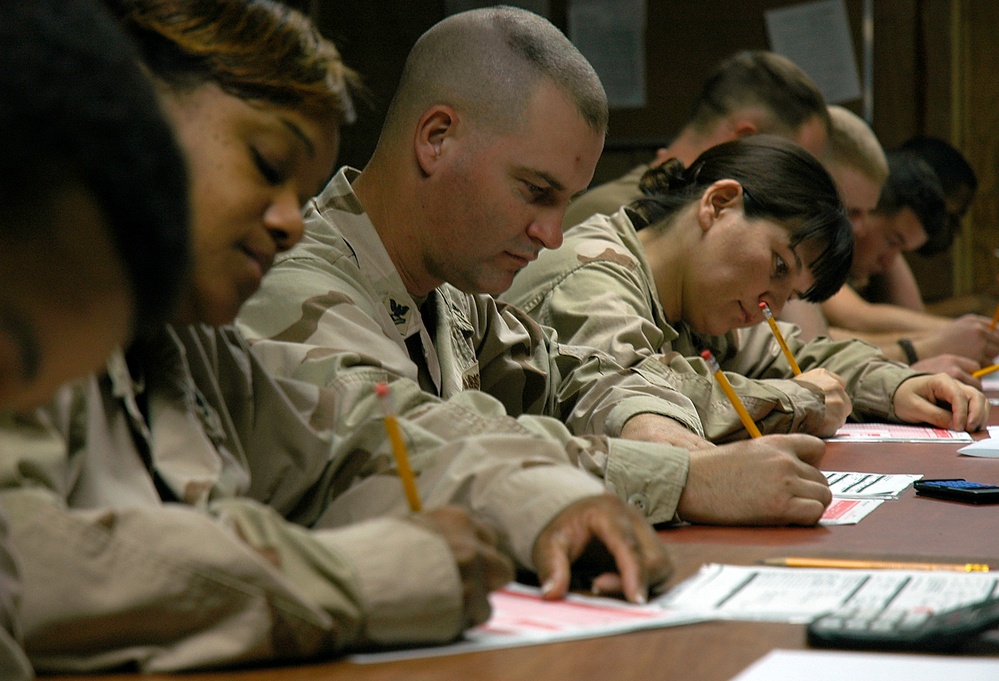 Seabees take advancement exams