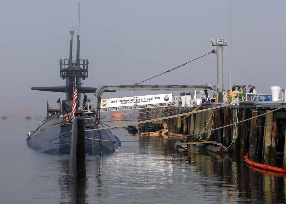 USS Newport News at home port