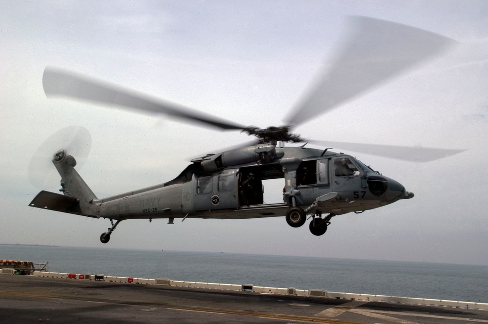 Flight operations aboard the USS Essex