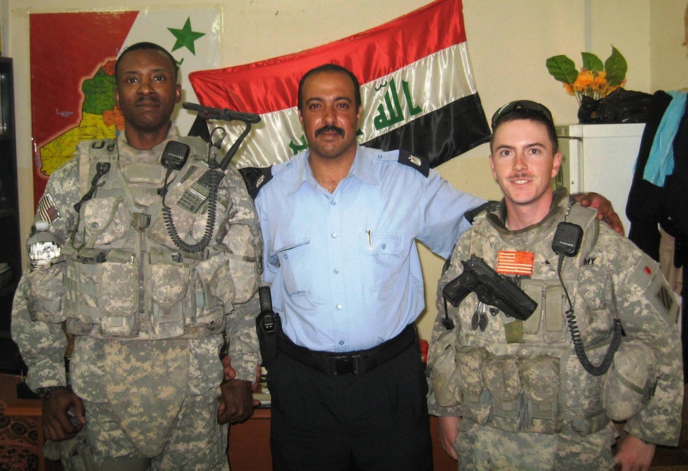 Coalition forces meet with new Musayyib Iraqi police chief