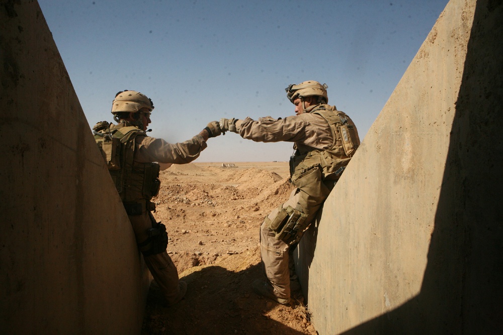 'Gunfighter' searches the bunkers
