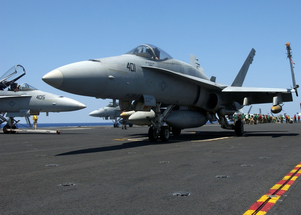 Flight operations aboard the USS Theodore Roosevelt