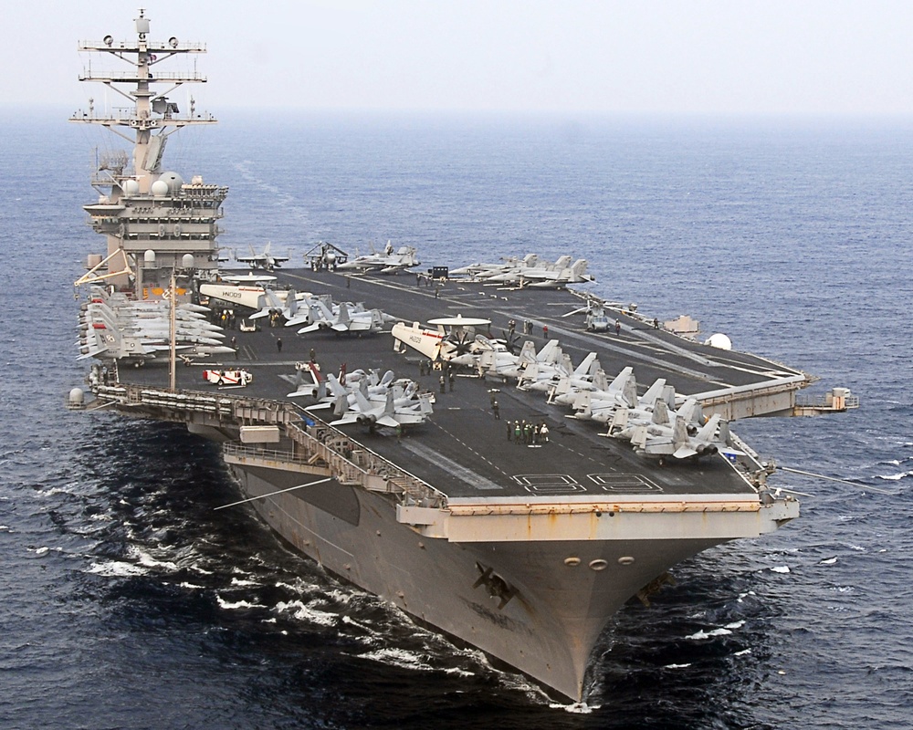 USS Nimitz in formation