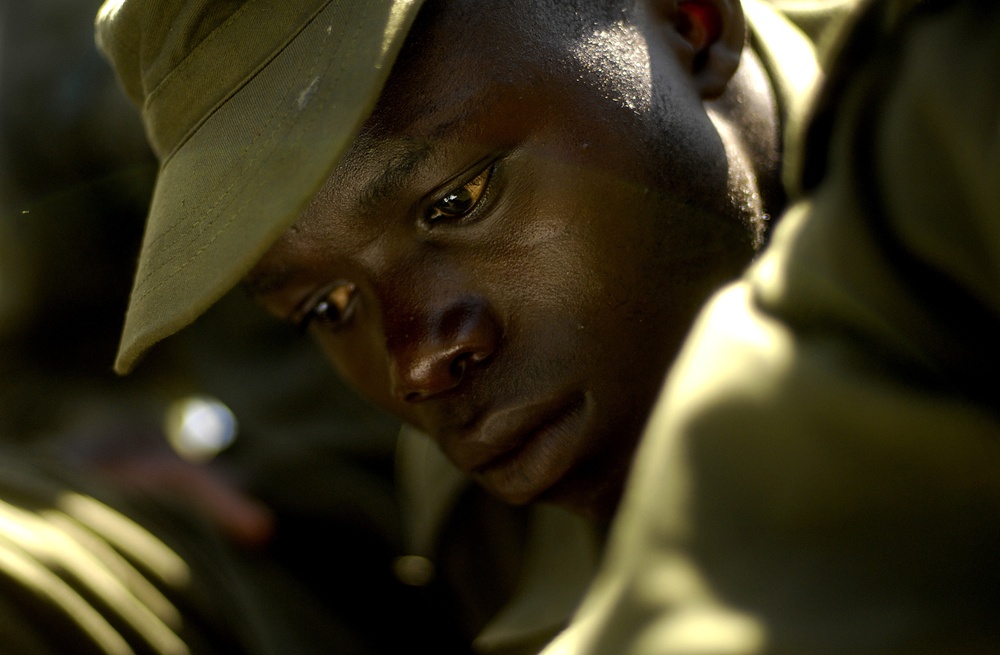 The Old Guard Soldiers train members of the Uganda People's Defence Force