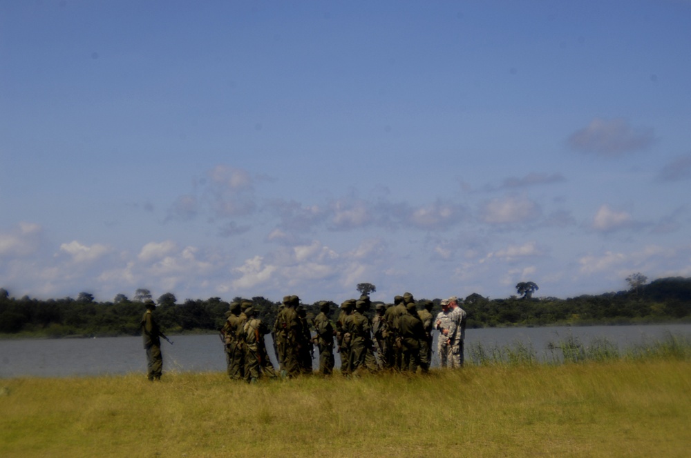 The Old Guard Soldiers train members of the Uganda People's Defence Force