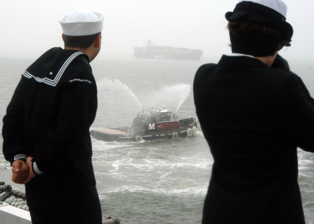 USS George Washington gets underway for deployment