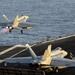 Tomcatters and Blacklions conduct flight operation aboard USS Theodore Roosevelt