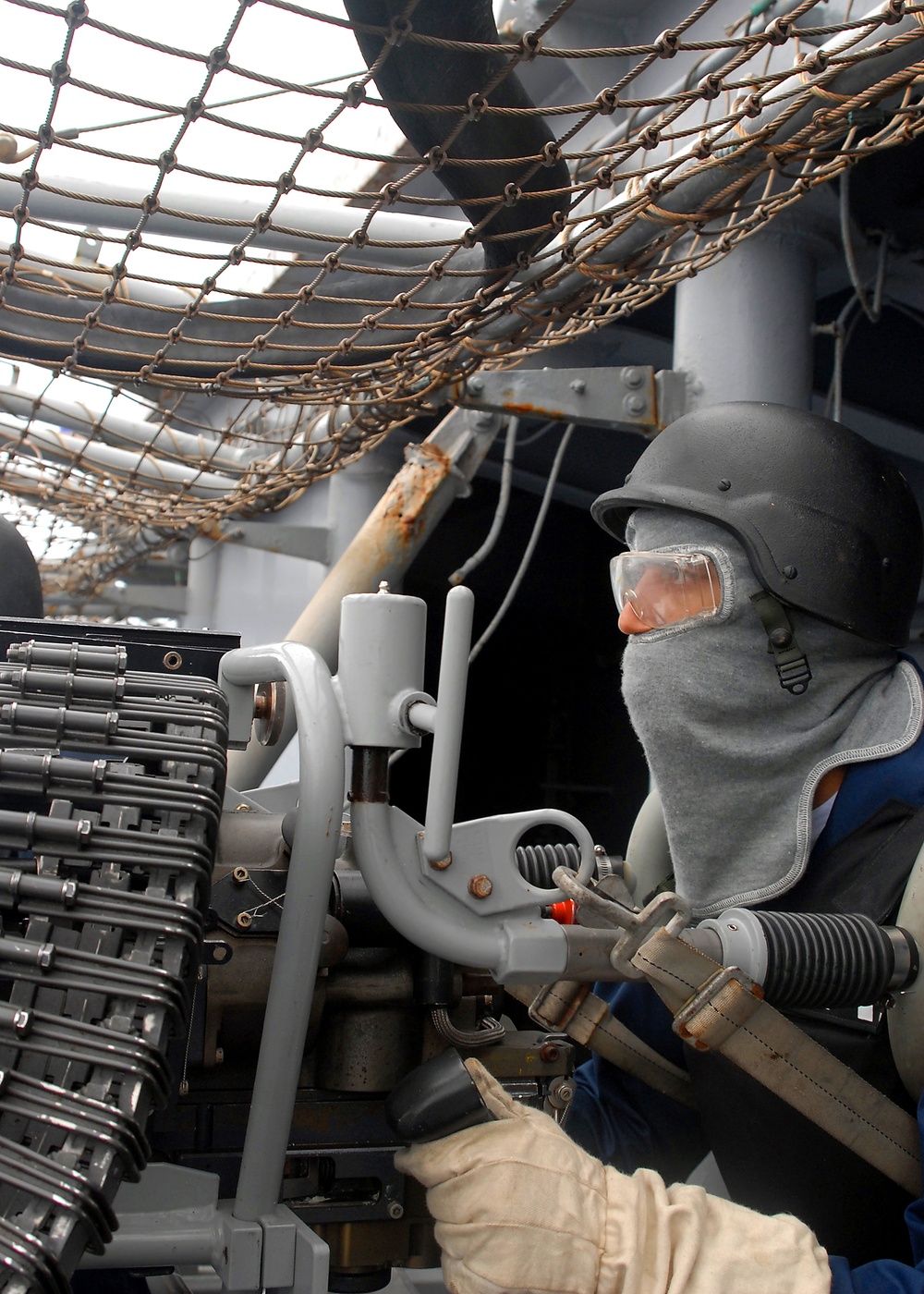 Sailors keep watch aboard USS Peleliu