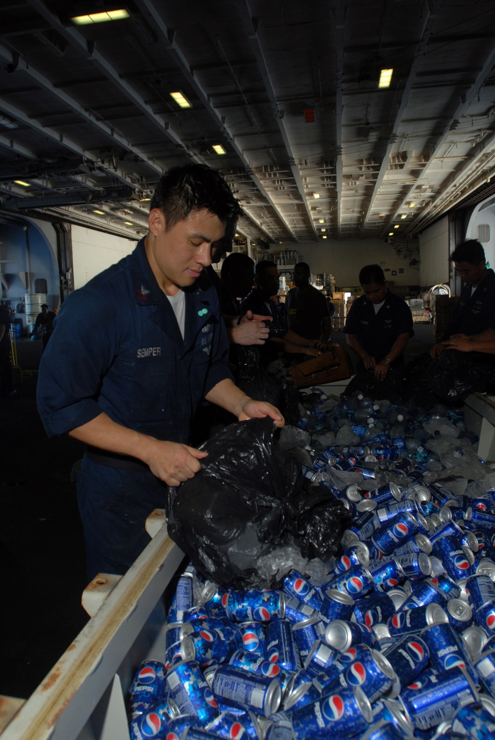 Maintenance Work Aboard USS Nimitz