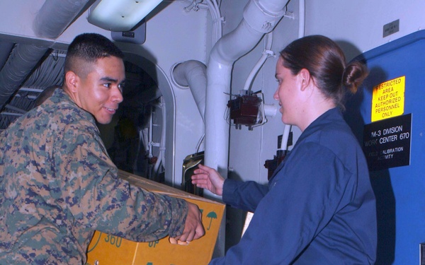 Restocking the USS Essex in the South China Sea