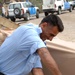 Iraqi Police Construct Barricades
