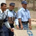 Iraqi Police Construct Barricades