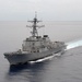 USS Shoup nears Singapore