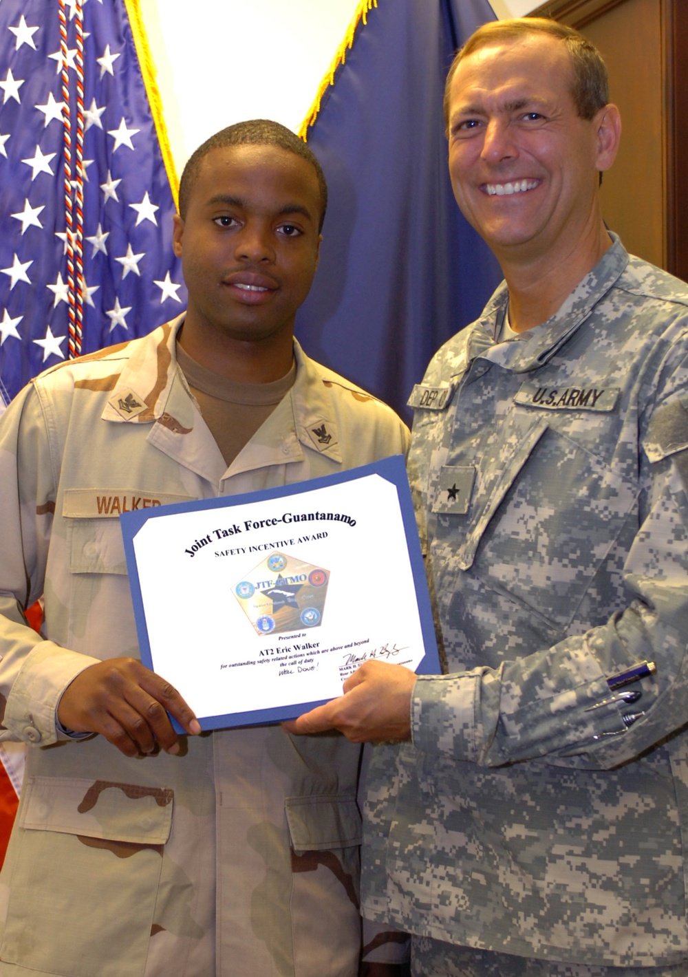 Sailor Earns First JTF Safety Incentive Award