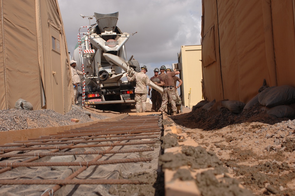 Construction work at Camp Lemonier
