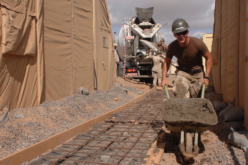 Construction work at Camp Lemonier