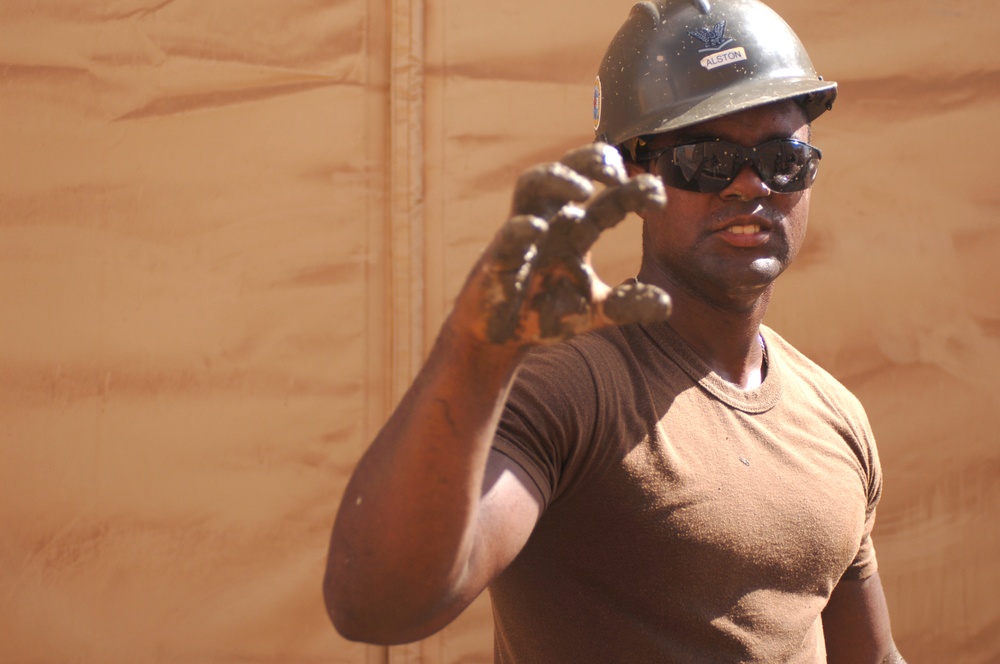 Construction work at Camp Lemonier