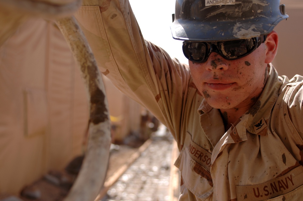 Construction work at Camp Lemonier