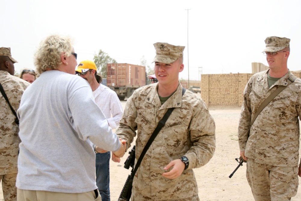 Marines receive a rock 'n roll treat