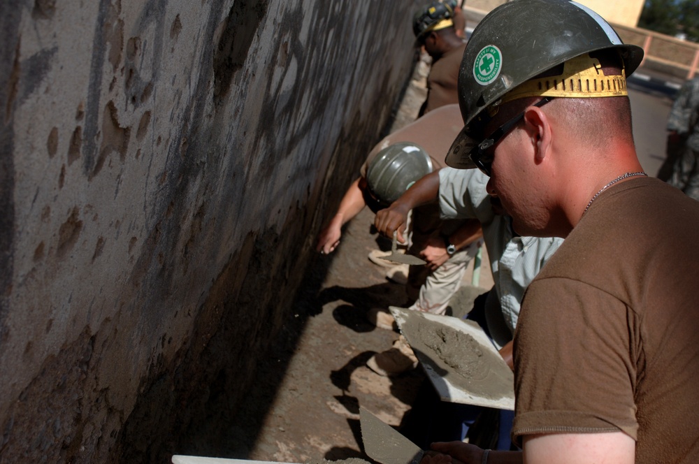 Naval Mobile Construction Battalion 74 repairs Djibouti school