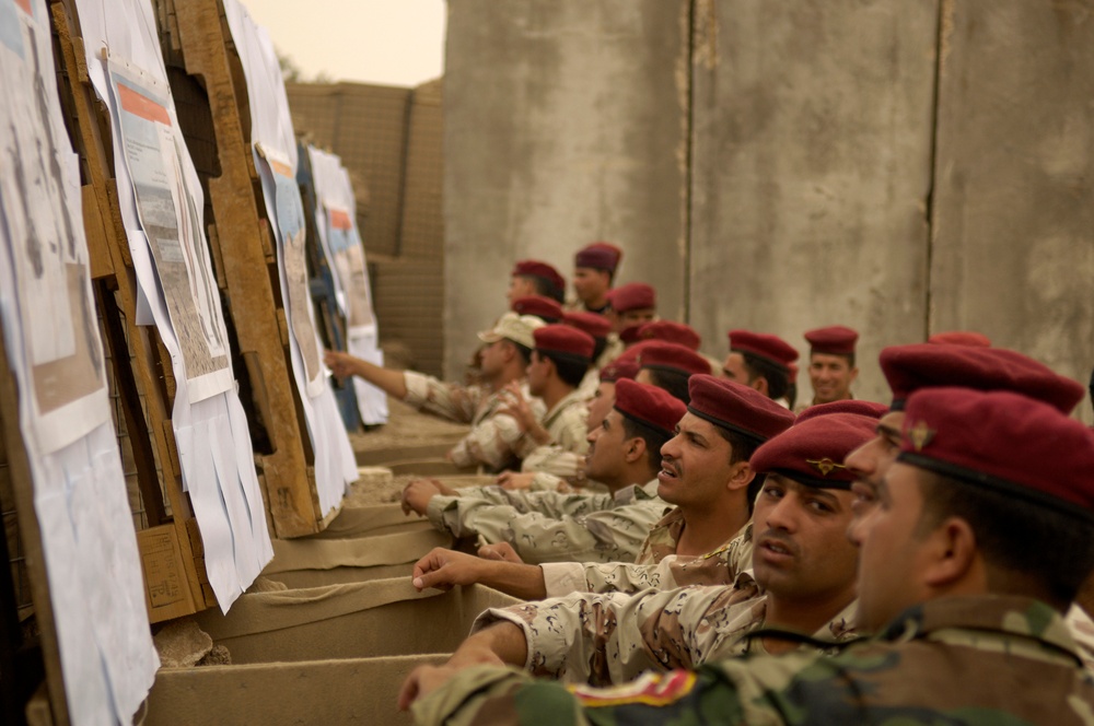 Iraqi army reviews boards