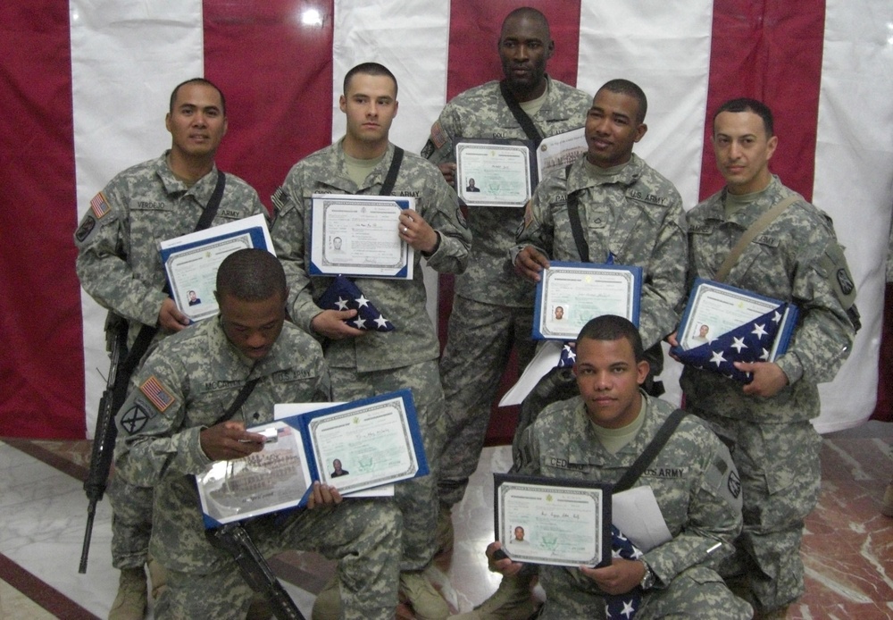 U.S. Soldiers proud to become citizens