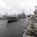 Carrier, frigate conduct replenishment-at-sea mission