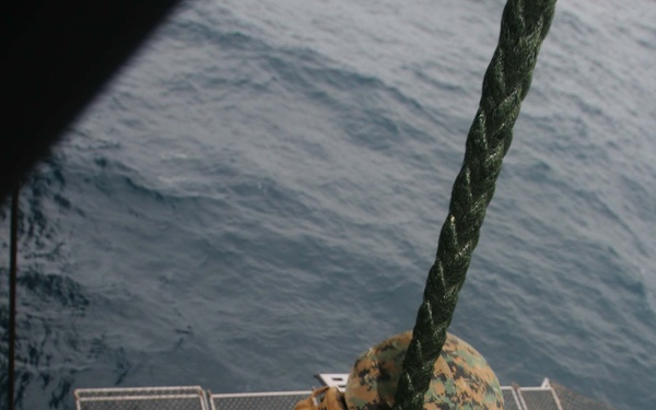 Fast rope training at sea keeps Marines and Sailors mission ready