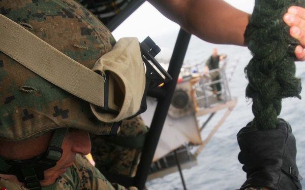 Fast rope training at sea keeps Marines and Sailors mission ready