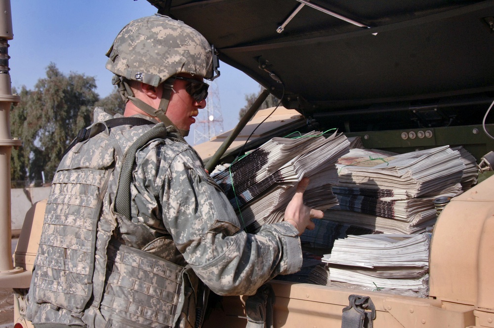 Newspaper delivering in Baghdad