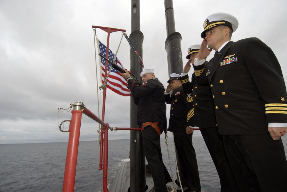 Burial at sea for retired Admiral