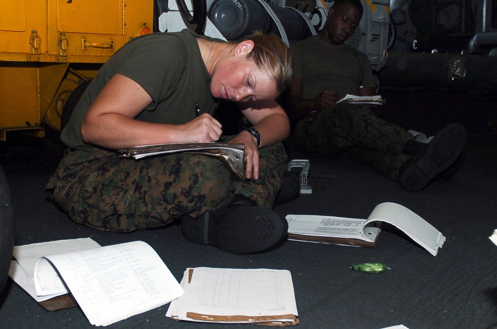 USS Nimitz Marines, Sailors keep Hornets in action