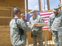 Vice chief reenlists BSB Soldier