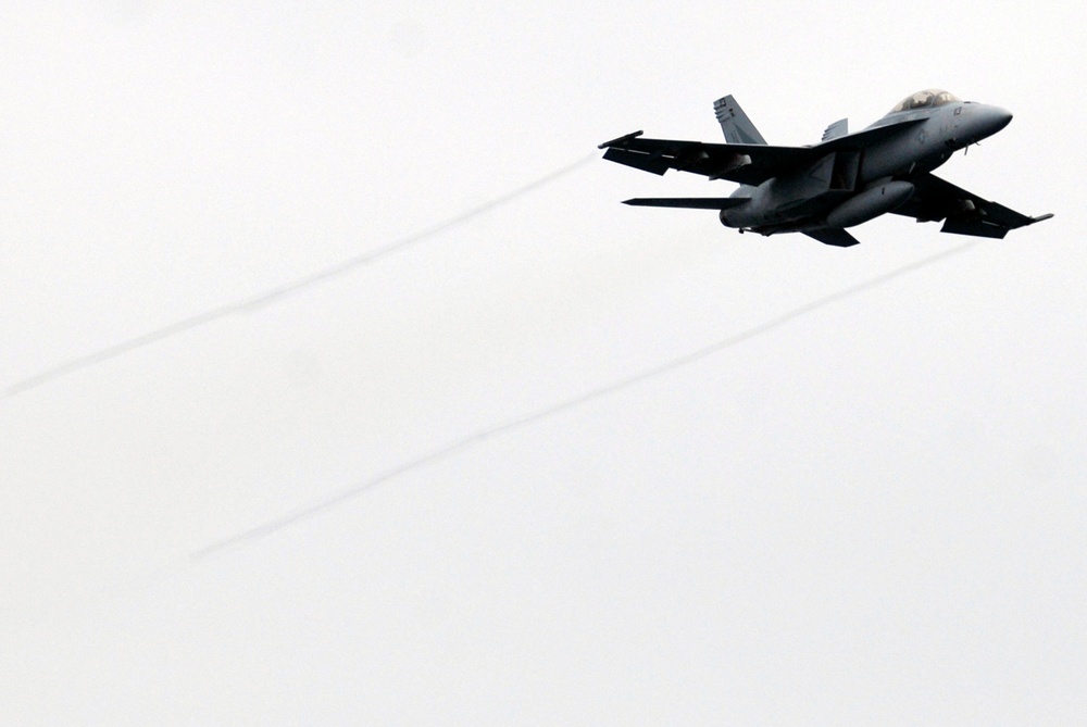 USS John C. Stennis conducts flight operations off California coast