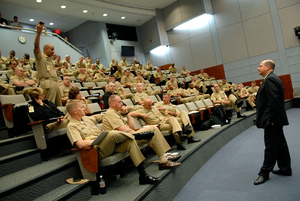 Top Navy enlisted makes Secretary of the Navy a master chief, tries new physical training gear